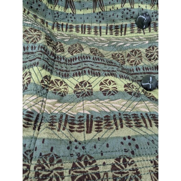 Quilted Tapestry Blazer Jacket Women Size L Earthy Boho Cottage Indie Folk Y2K - Picture 5 of 9